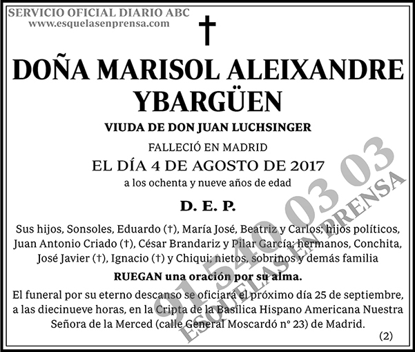 Marisol Aleixandre Ybargüen